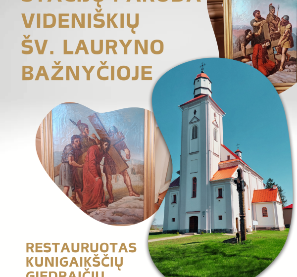 Restauruotų stacijų paroda Videniškių Šv. Lauryno  bažnyčioje