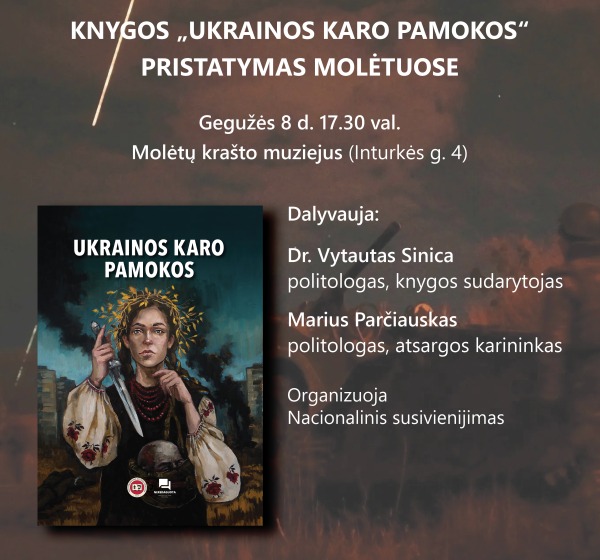 Knygos „Ukrainos karo pamokos“  pristatymas